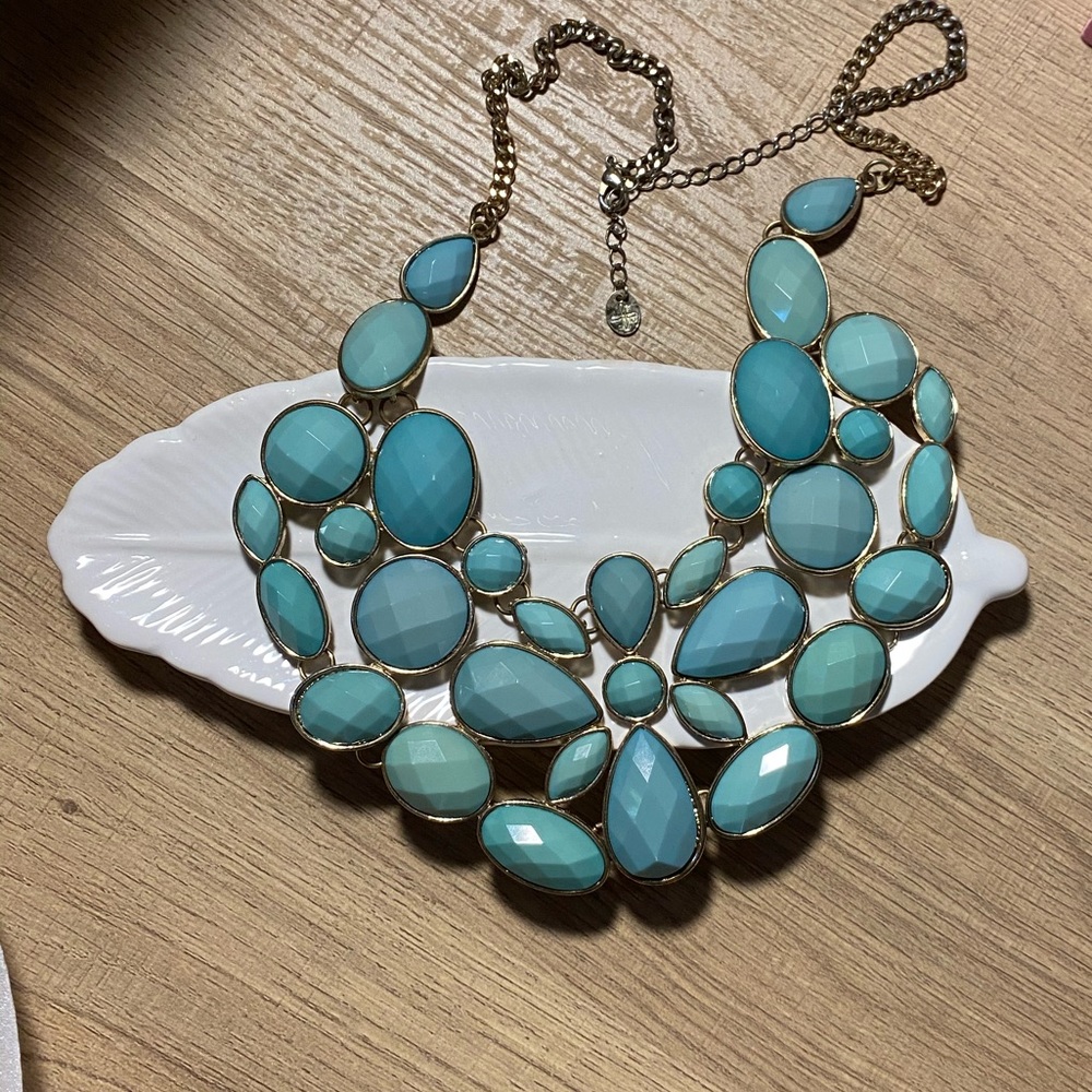 Statement Necklace- Turquoise blue